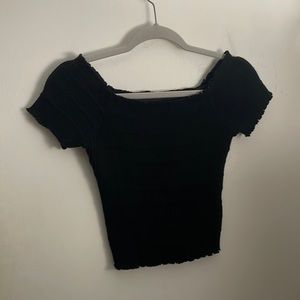 off the shoulder black top